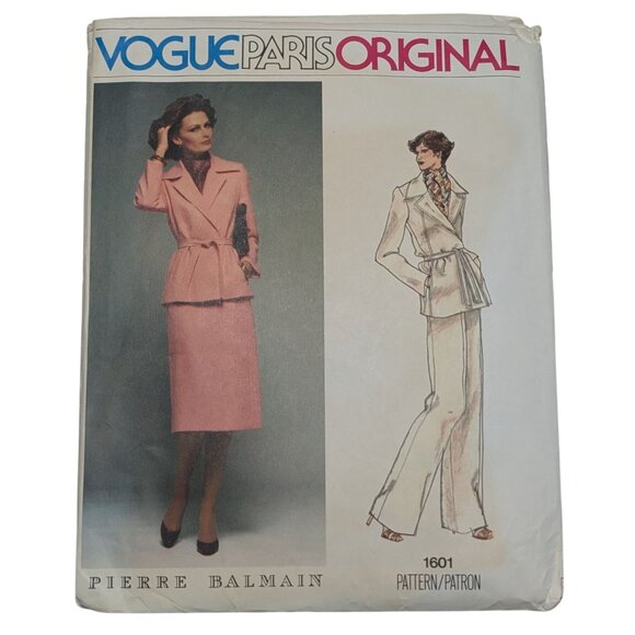 Vintage Vogue Paris Original 1601 Pierre Balmain Pattern Size 8 factory folds - Picture 7 of 10